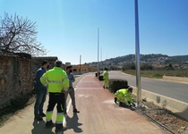 Avanzan las obras de instalación de alumbrado público en la carretera Peñíscola- Benicarló